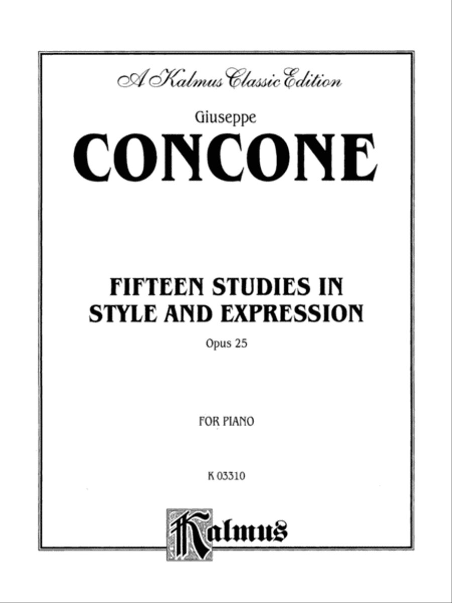 Concone 15 Studies Op. 25 Piano Method scores gallery preview page 2