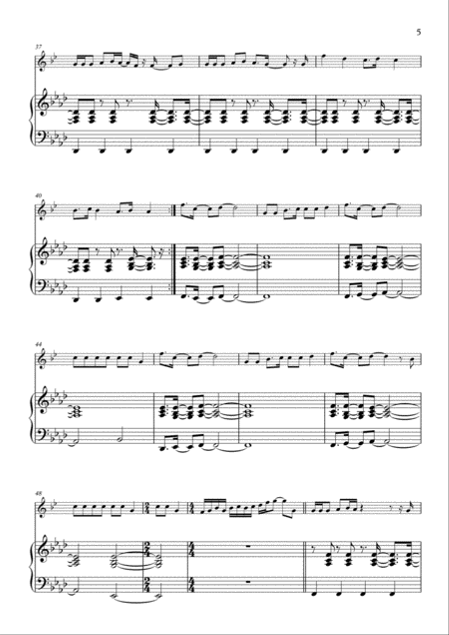 Into You Trumpet Solo scores gallery preview page 5