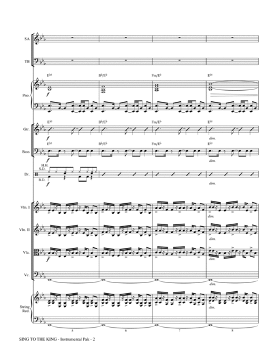 Sing To The King (arr. Phillip Keveren) - Full Score Choir scores gallery preview page 2