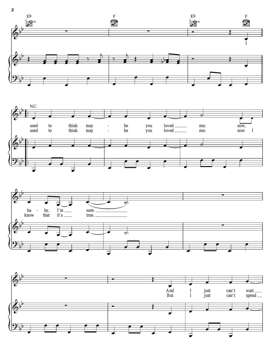 Walking On Sunshine Walking On Sunshine Piano, Vocal, Guitar scores gallery preview page 2