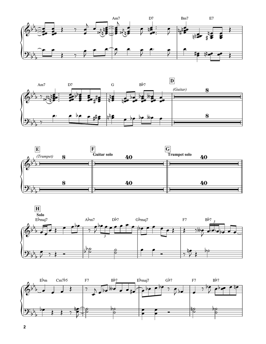 You Go To My Head You Go To My Head Piano Solo scores gallery preview page 2