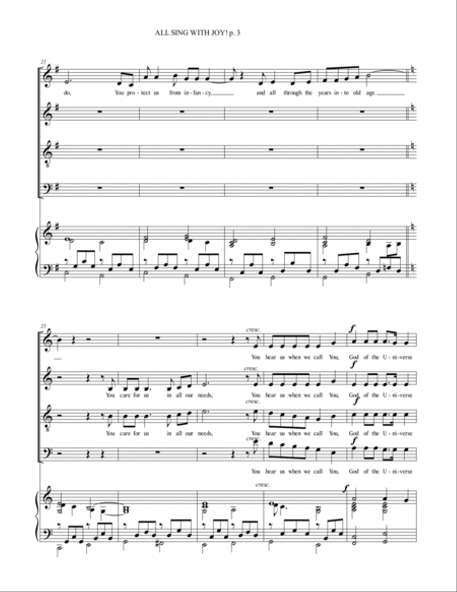 All Sing With Joy! All Sing With Joy! 4-Part scores gallery preview page 3