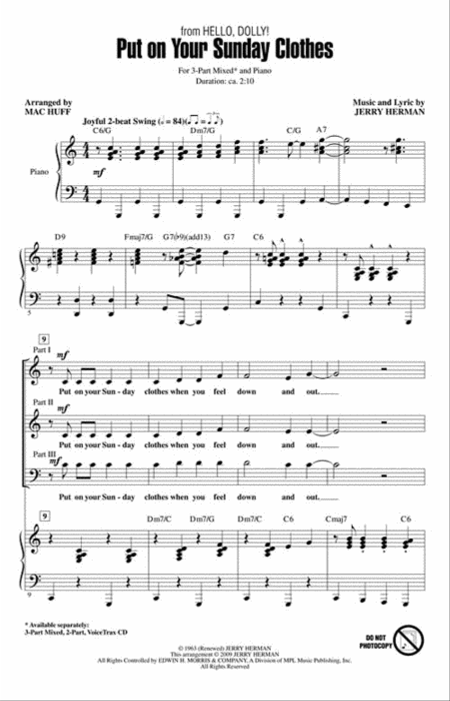 Put on Your Sunday Clothes Choir scores gallery preview page 2
