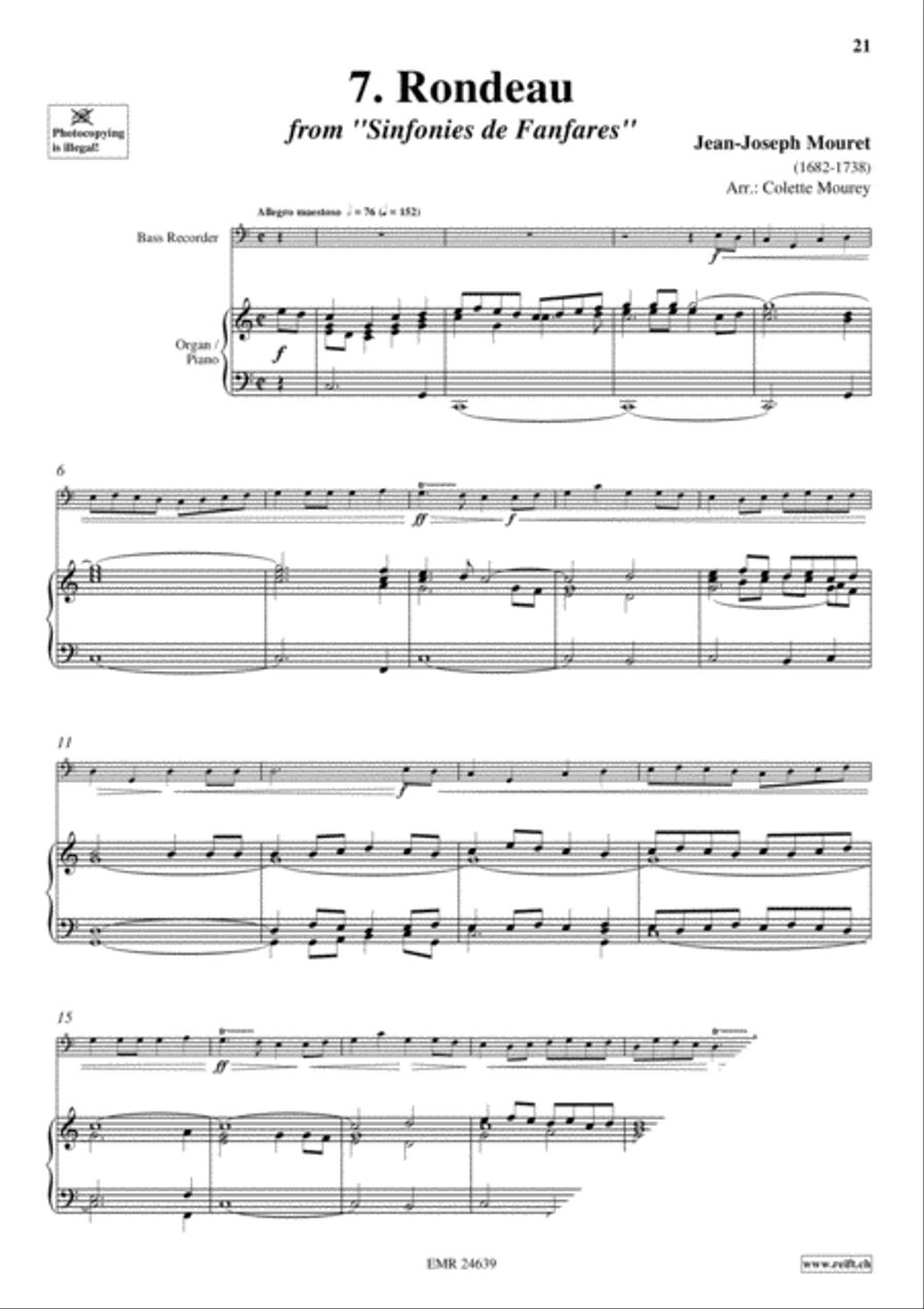 40 Greatest Baroque Hits Volume 2 Bass Recorder scores gallery preview page 9