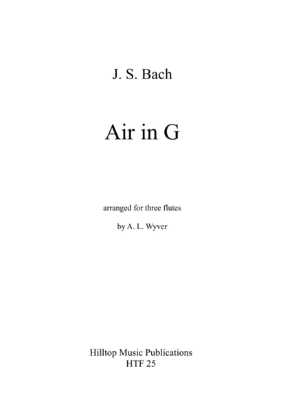 Air from Suite No. 3 in D arr. three equal flutes image number null