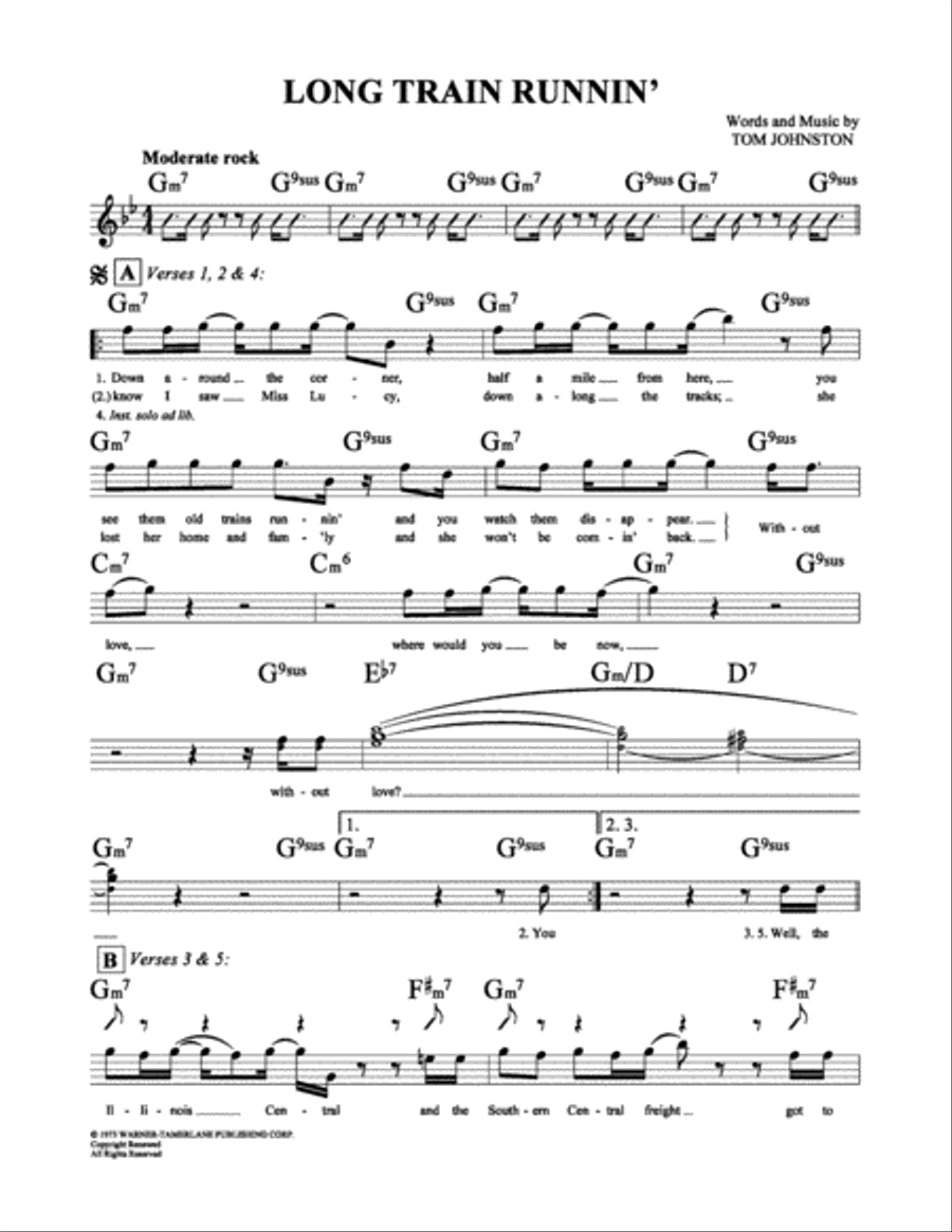 Long Train Runnin' School and Community scores gallery preview page 2