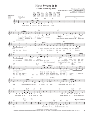 How Sweet It Is (To Be Loved By You) (from The Daily Ukulele) (arr. Liz and Jim Beloff)