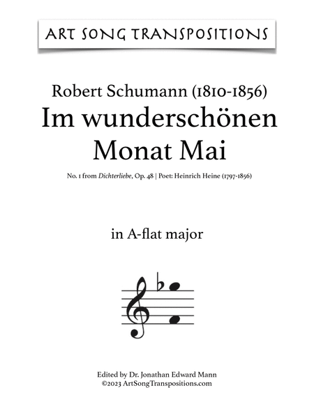 SCHUMANN: Im wunderschönen Monat Mai, Op. 48 no. 1 (transposed to A-flat major)