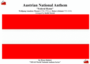 Book cover for Austrian National Anthem for Brass Quintet (MFAO World National Anthem Series)