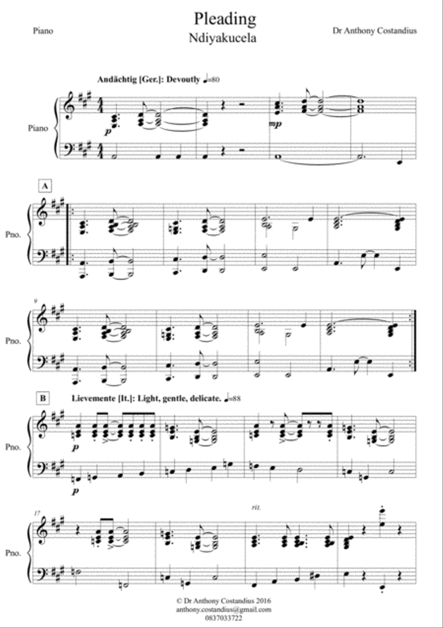 Ndiyakucela Ndiyakucela Small Ensemble scores gallery preview page 4