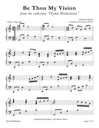 Be Thou My Vision (LARGE PRINT Piano Solo)