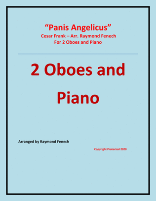 Book cover for Panis Angelicus - 2 Oboes and Piano