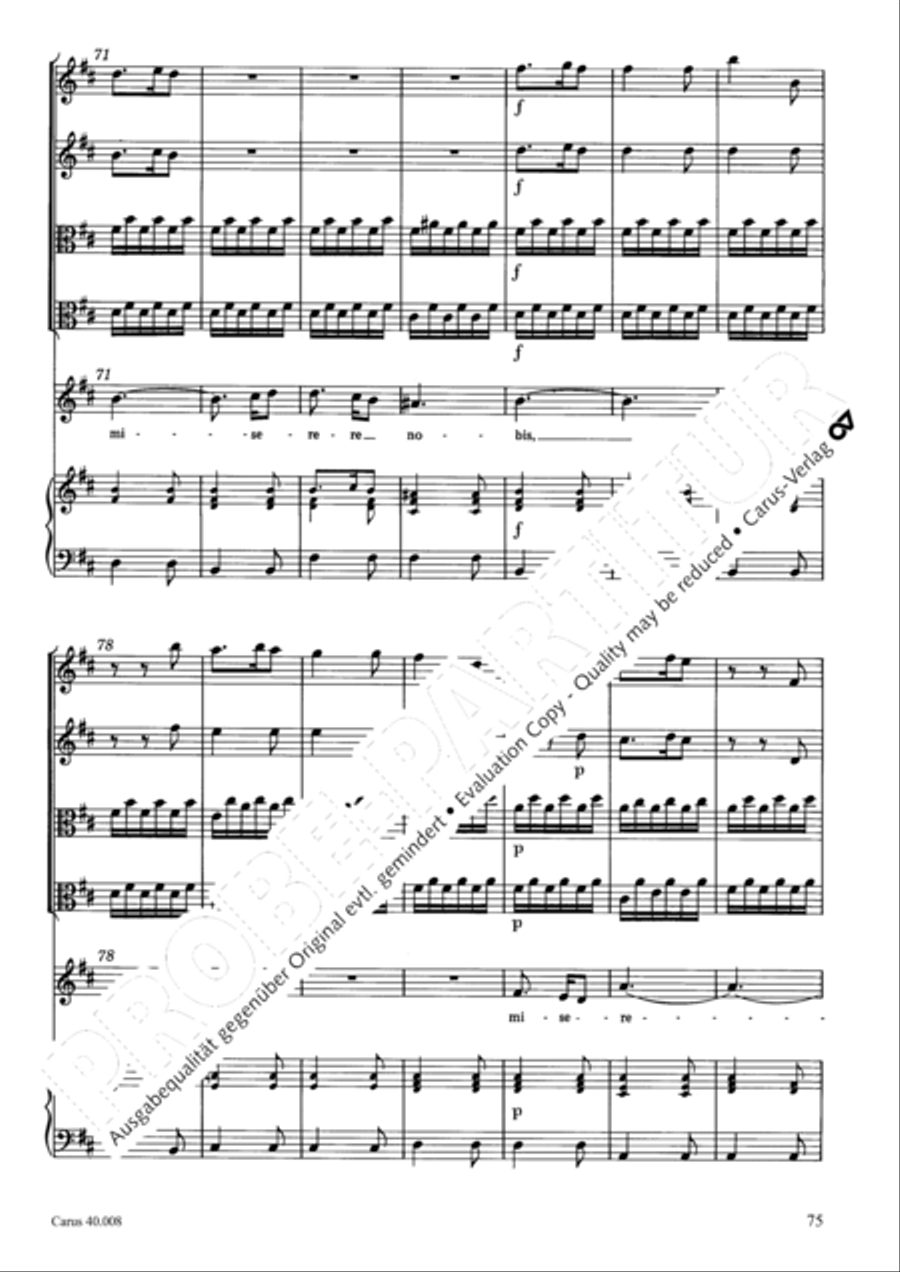 Introduzione e Gloria 4-Part scores gallery preview page 76