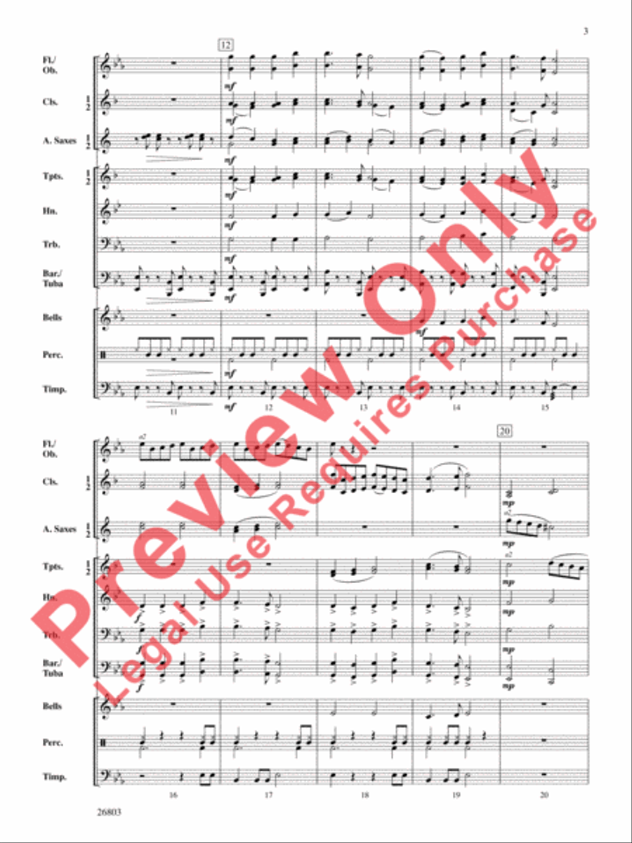 The Merry Christmas Machine Concert Band scores gallery preview page 4