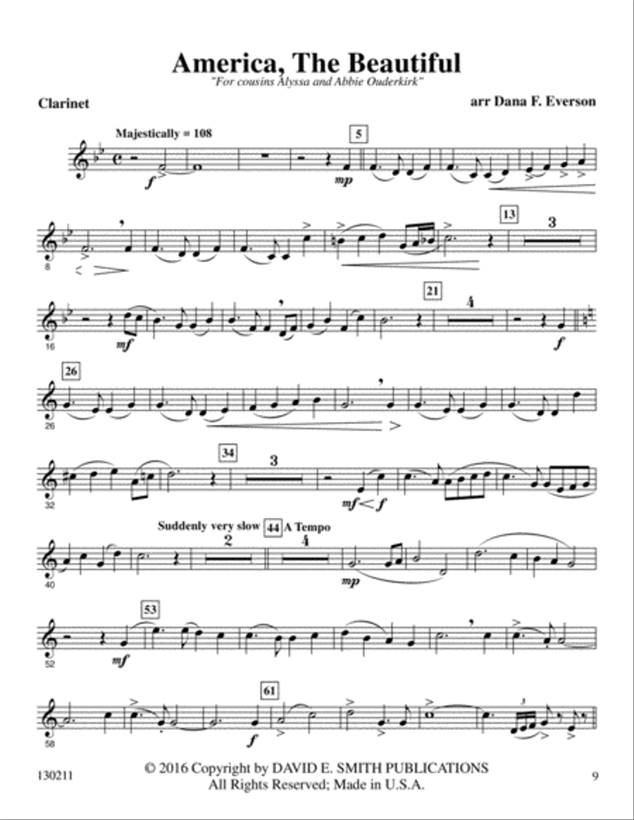 America The Beautiful America The Beautiful Woodwind Duet scores gallery preview page 10