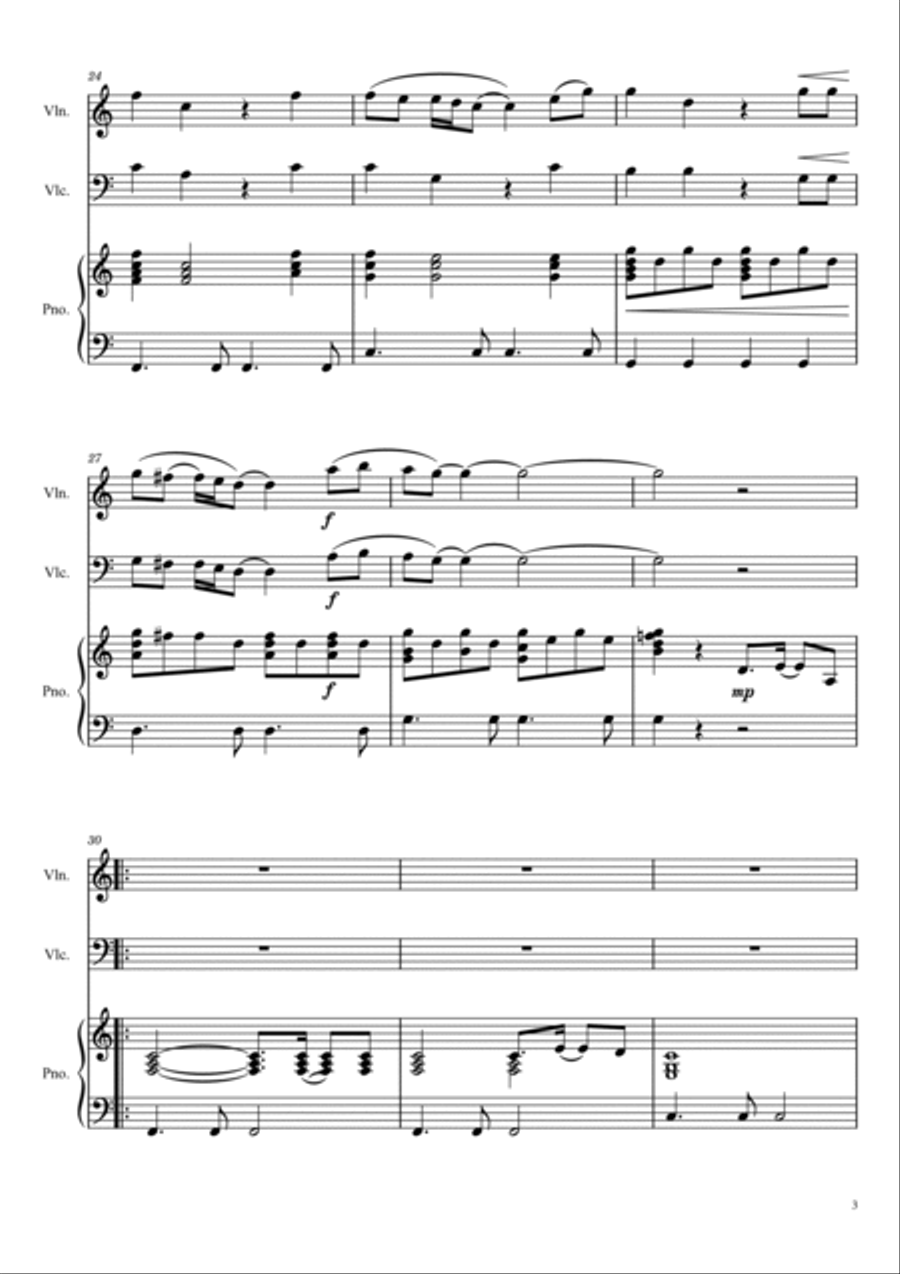 (Everything I Do) I Do It For You Piano Trio scores gallery preview page 3
