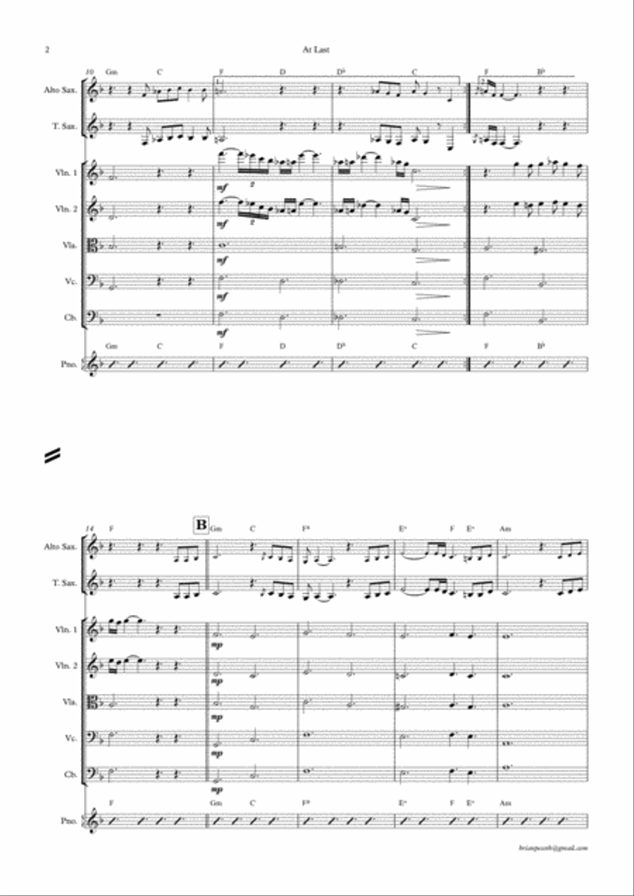 At Last At Last Small Ensemble scores gallery preview page 2