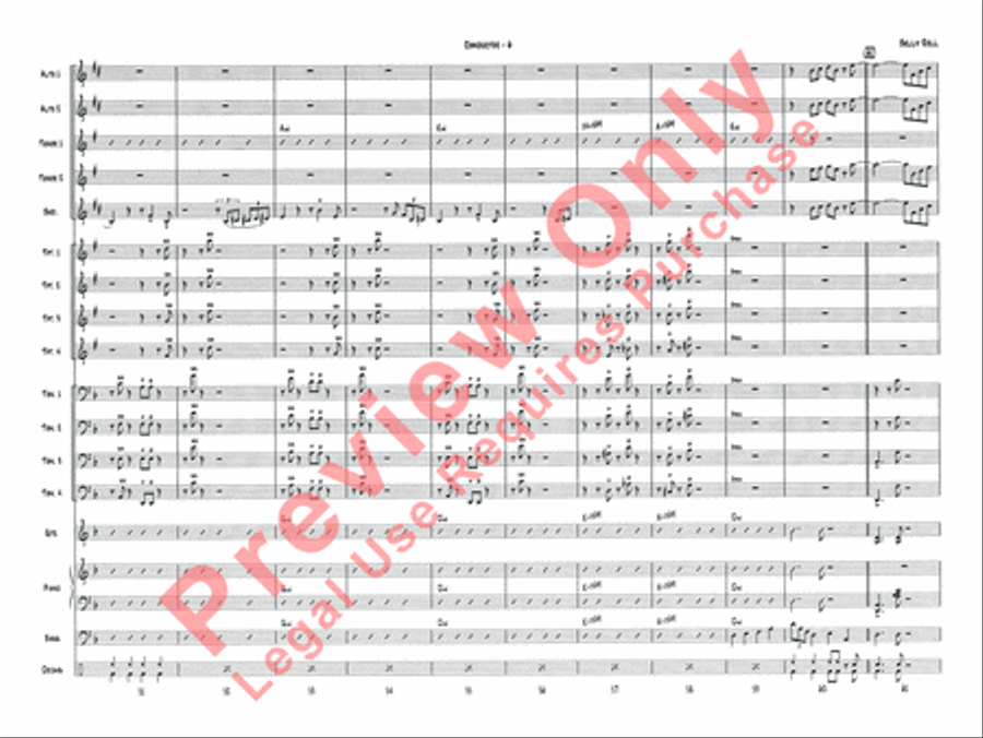 Belly Roll (The Boy in the Tree) Jazz Ensemble scores gallery preview page 8