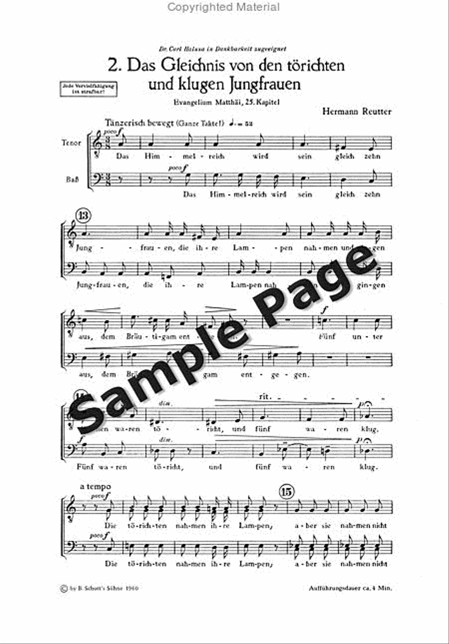 Gleichnis Von Den Torichten 4-Part scores gallery preview page 4