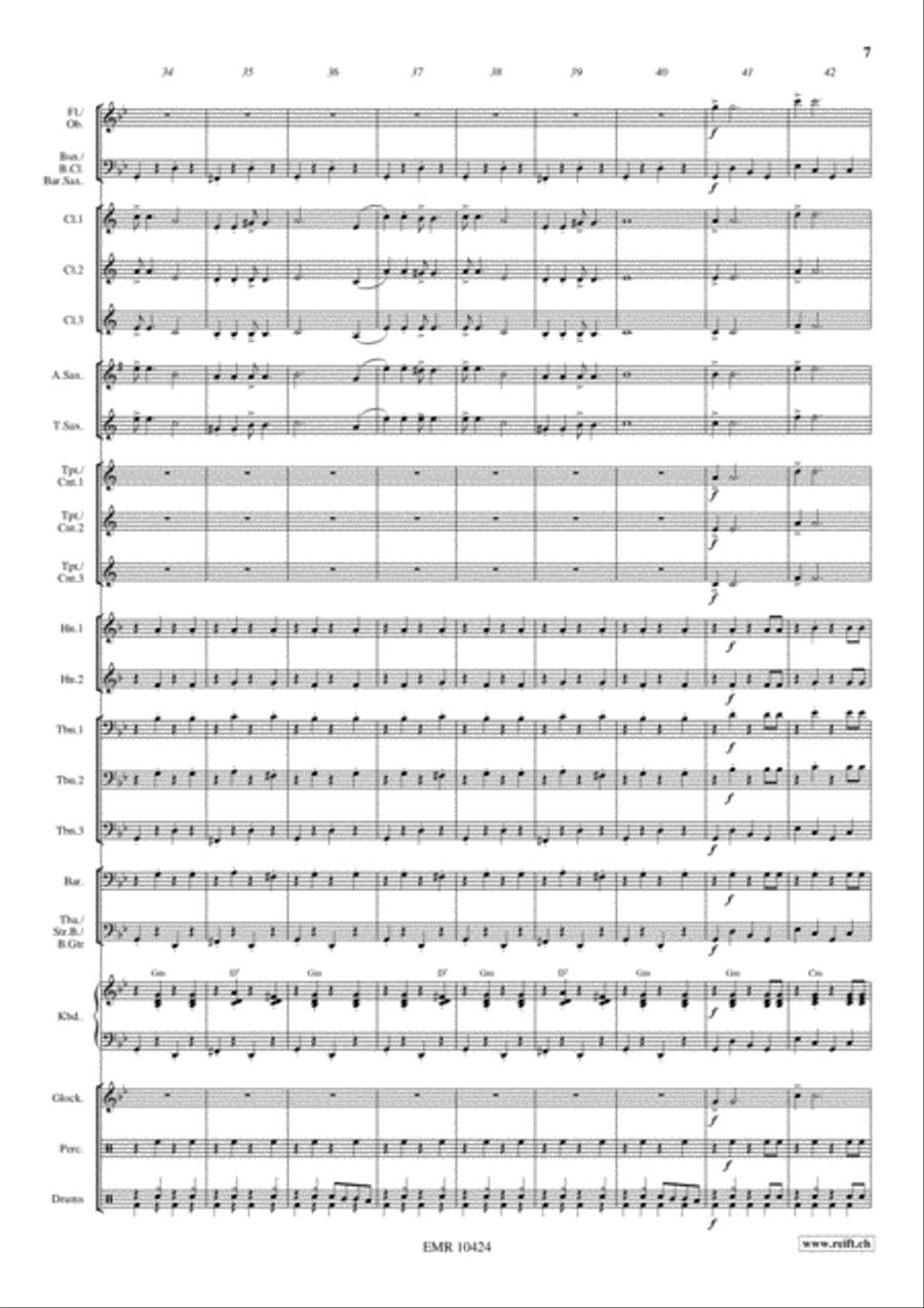 Gospel Spirit Concert Band scores gallery preview page 8