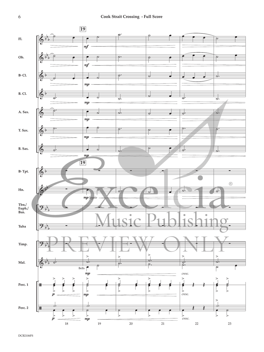 Cook Strait Crossing (Score) Concert Band scores gallery preview page 7