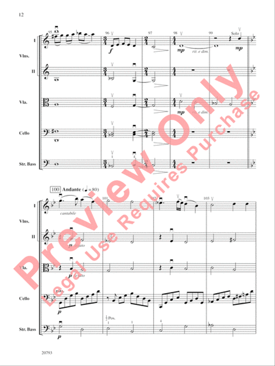The Idylls of Pegasus String Orchestra scores gallery preview page 13