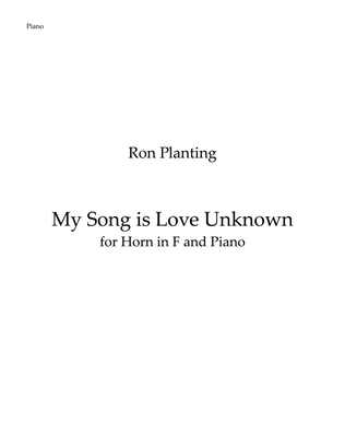 My Song Is Love Unknown - for Horn in F and Piano