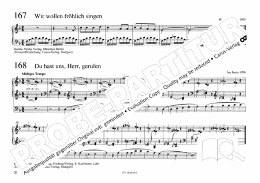 Esslinger Orgelbuch, Bd I-III Organ Solo scores gallery preview page 37
