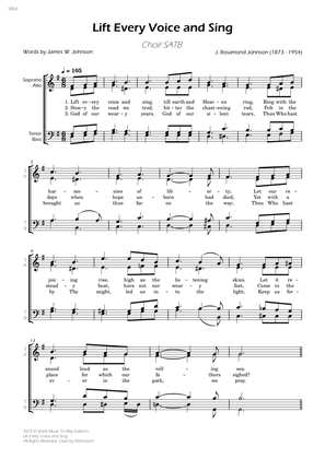 Lift Every Voice and Sing - Choir SATB