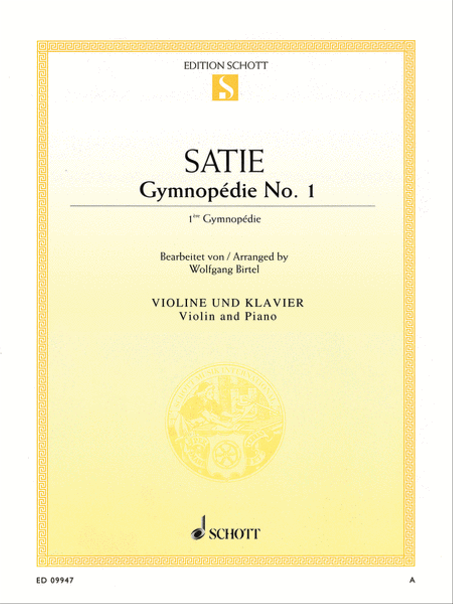 Gymnopedie No. 1 Violin Solo scores gallery preview page 1