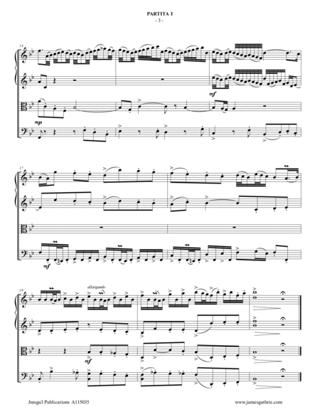 BACH: 6 Partitas Complete BWV 825-830 for String Quartet image number null