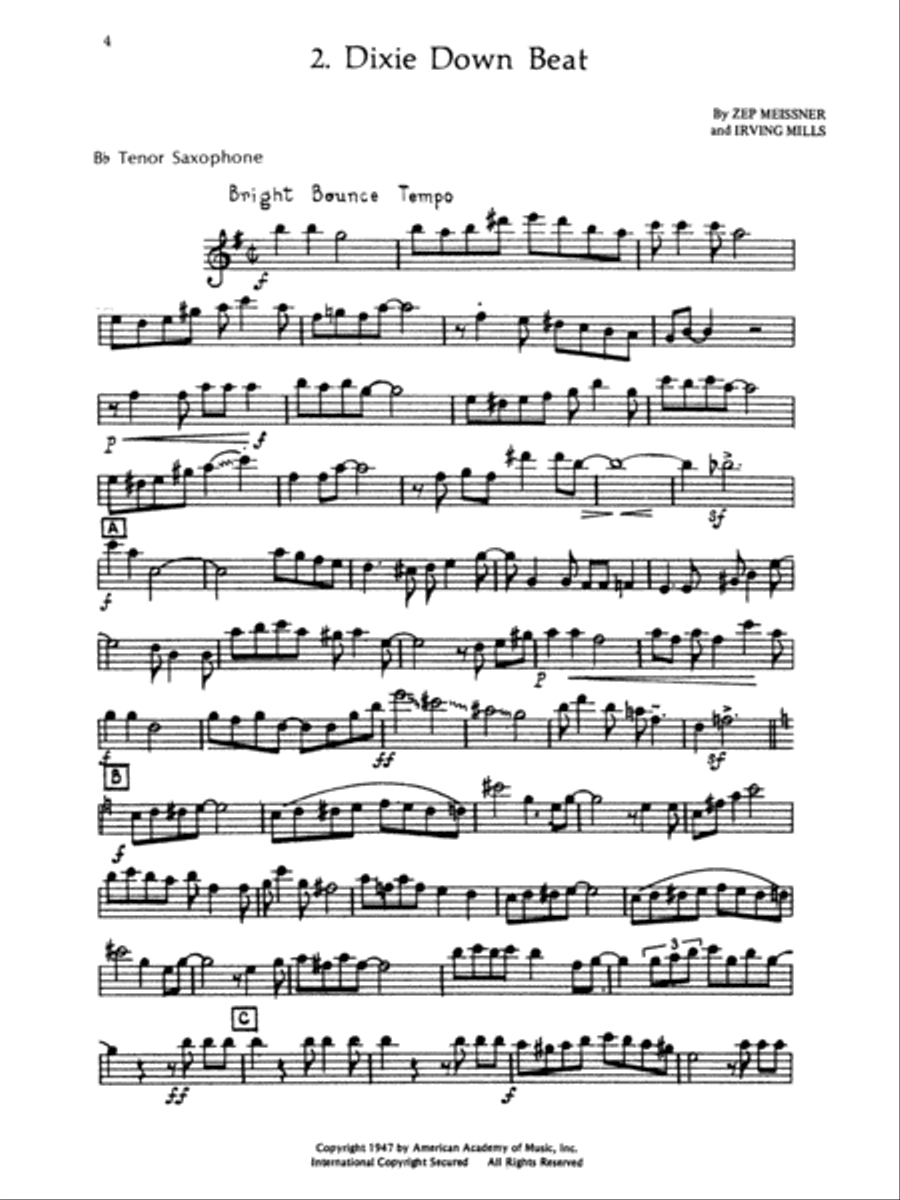 Dixieland Beat (Tenor Sax) Jazz Ensemble scores gallery preview page 3