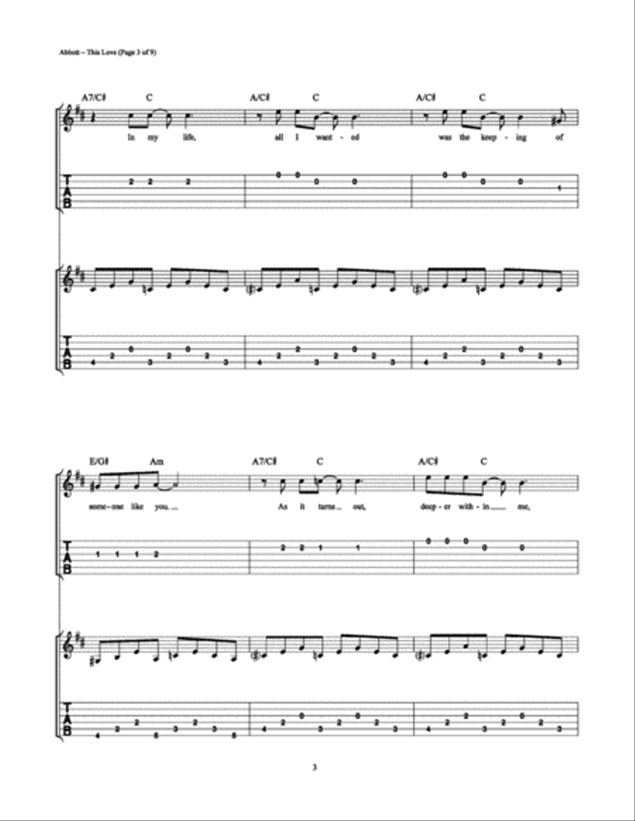 This Love Easy Guitar scores gallery preview page 3