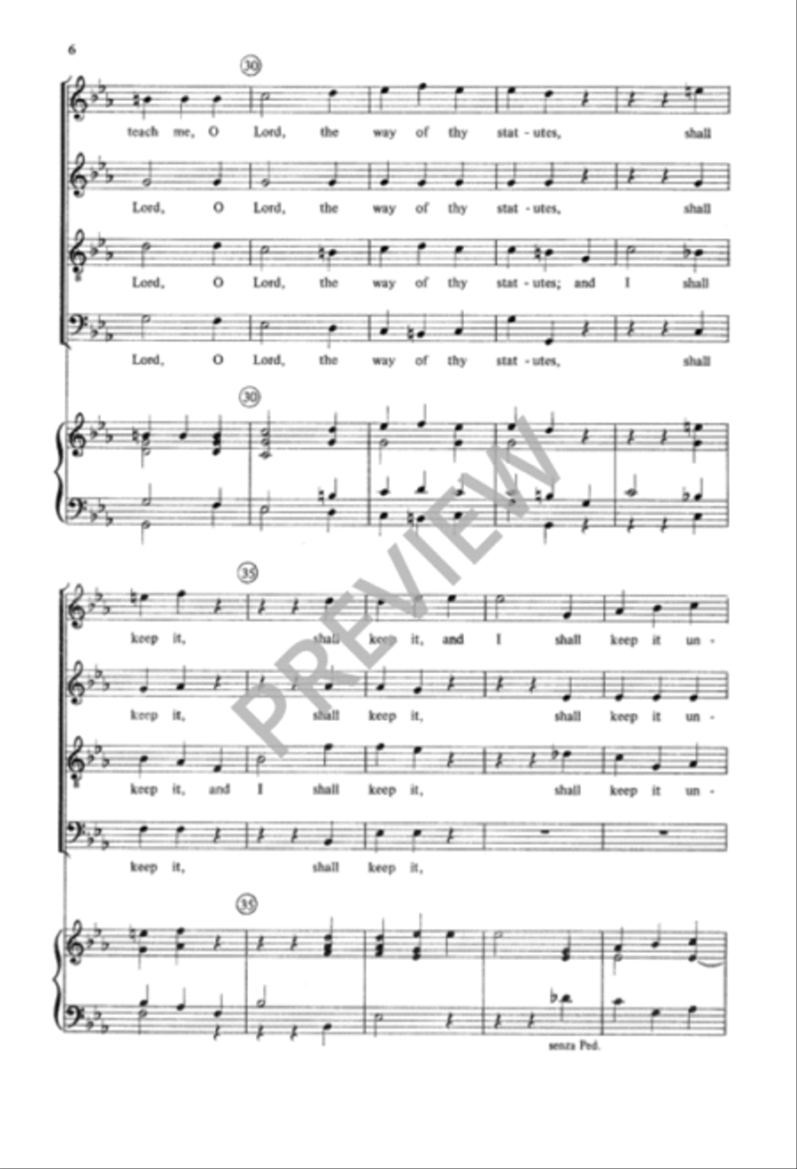 Teach Me, O Lord 4-Part scores gallery preview page 7