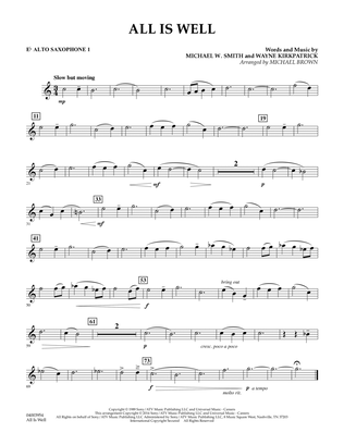 Book cover for All Is Well - Eb Alto Saxophone 1