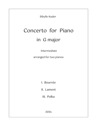Book cover for Piano Concerto in G for intermediate piano