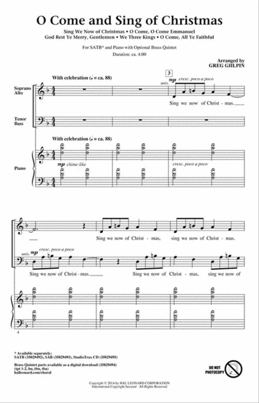 O Come and Sing of Christmas Choir scores gallery preview page 2