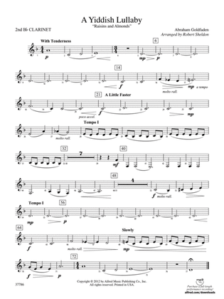 A Yiddish Lullaby: 2nd B-flat Clarinet