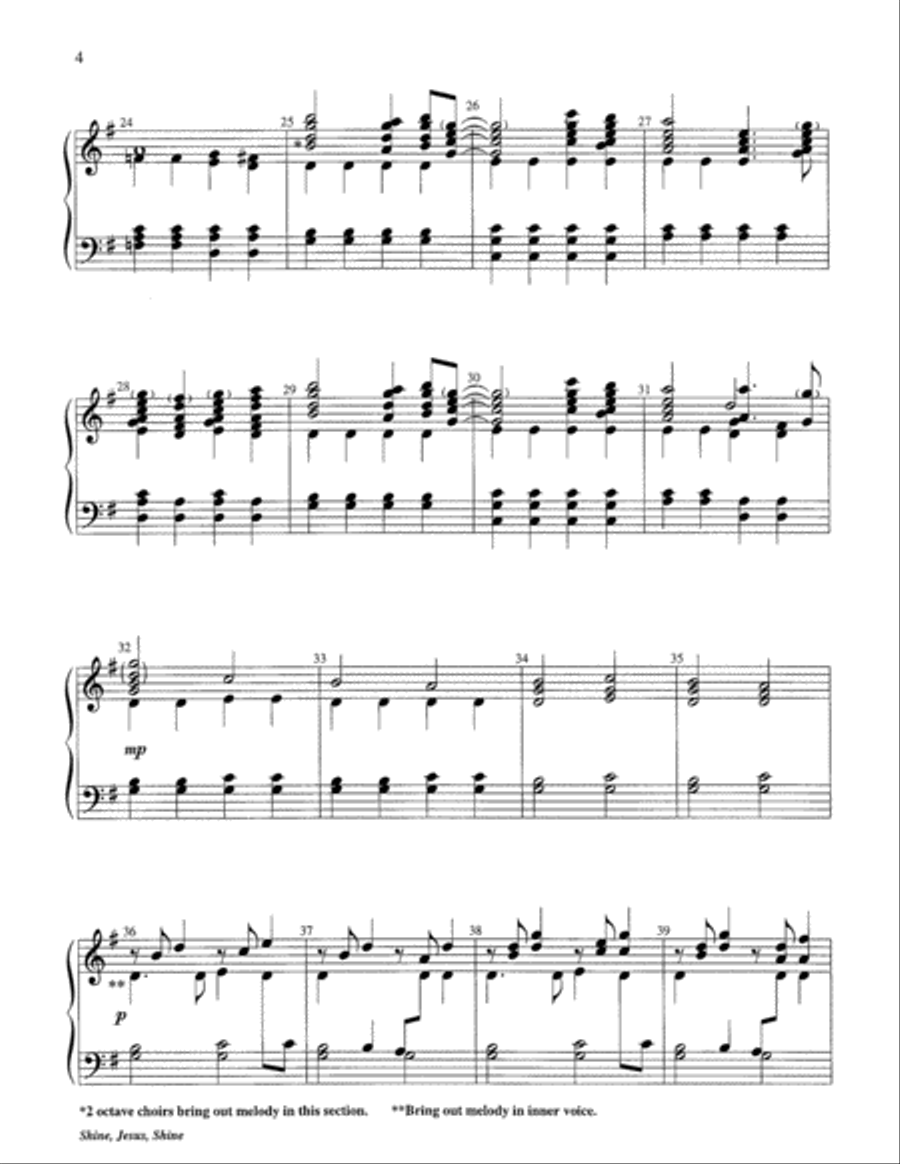 Shine, Jesus, Shine 3-Octaves scores gallery preview page 4