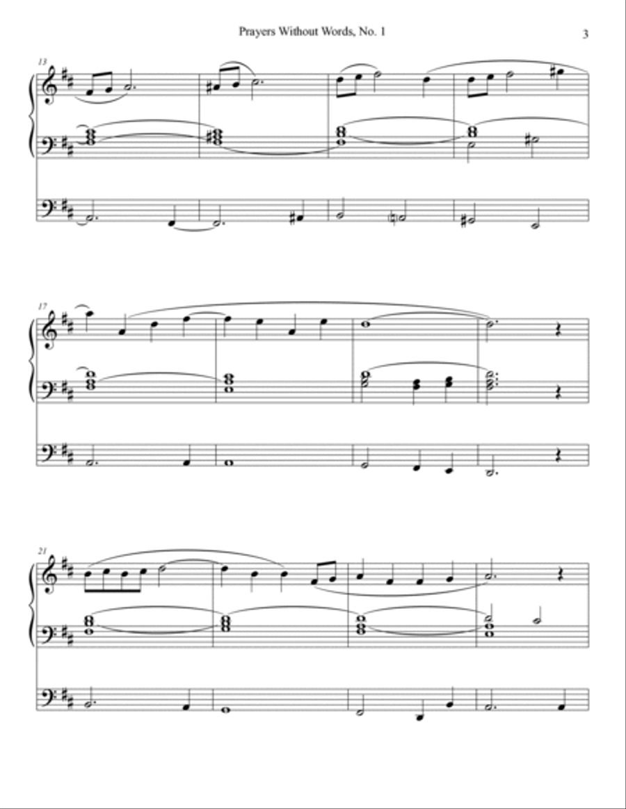 Prayers Without Words, Nos. 1-5 - Organ Book Organ Solo scores gallery preview page 3
