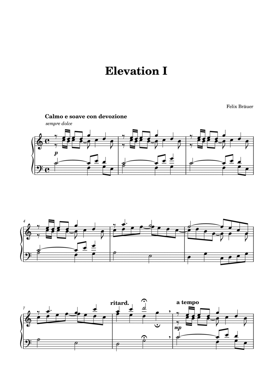 Elevation I Organ Solo scores gallery preview page 1
