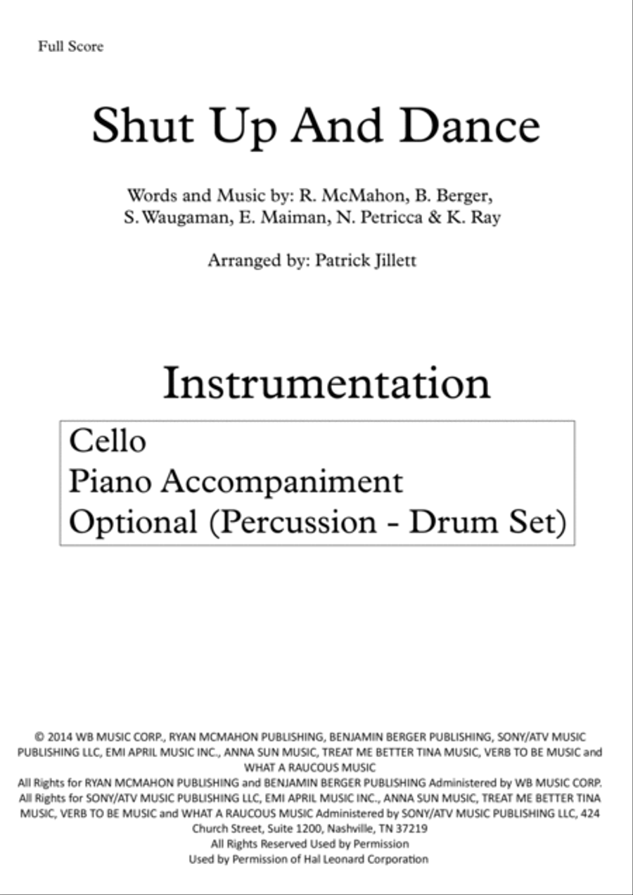 Shut Up And Dance Piano scores gallery preview page 2