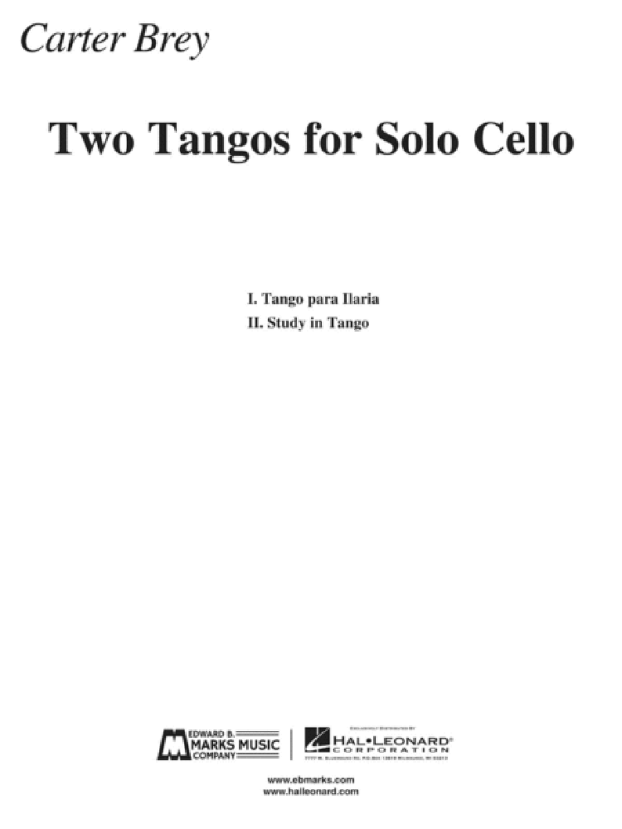Two Tangos for Solo Cello Cello Solo scores gallery preview page 1