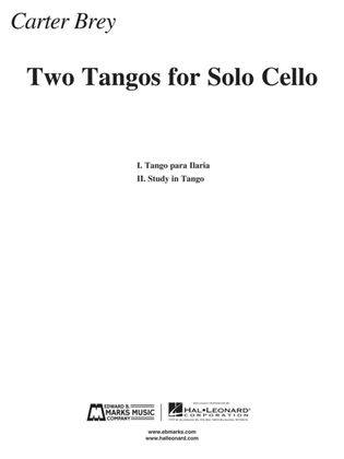 Book cover for Two Tangos for Solo Cello