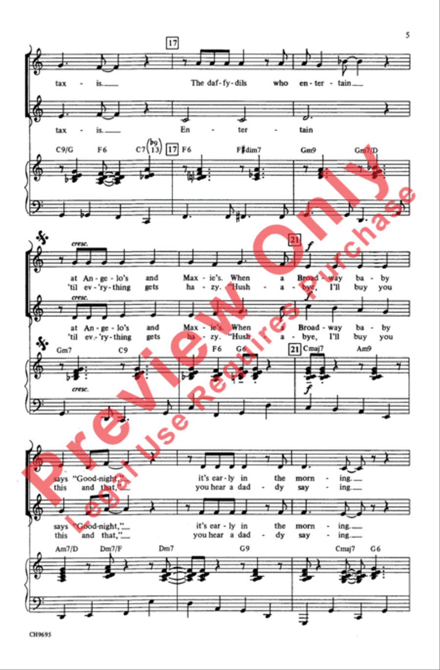 Lullaby of Broadway 2-Part scores gallery preview page 4