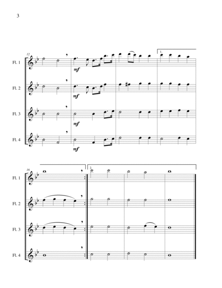 Battle Hymn of the Republic - Flute Quartet image number null