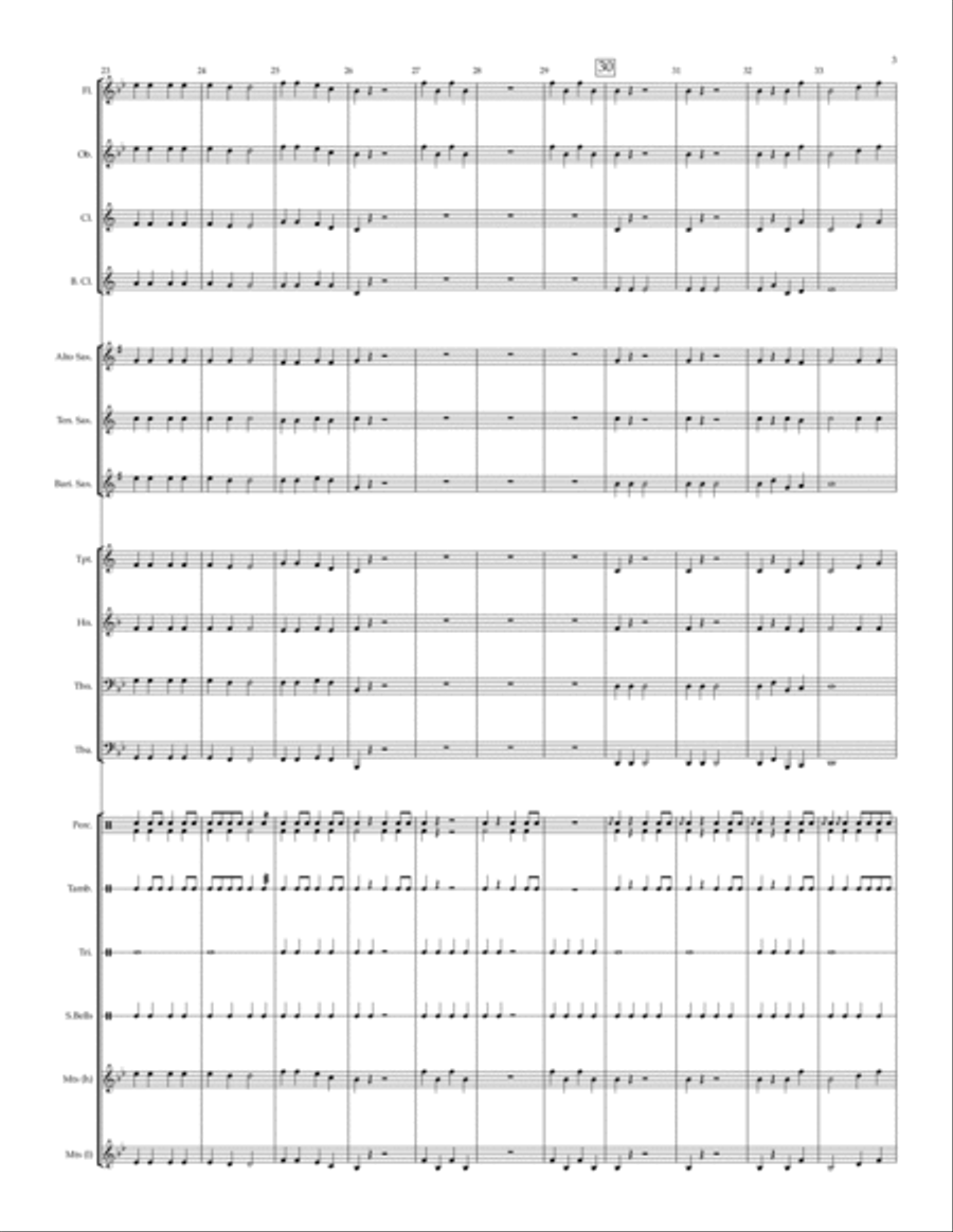 Jingle Bells - for beginning/young band Concert Band scores gallery preview page 3