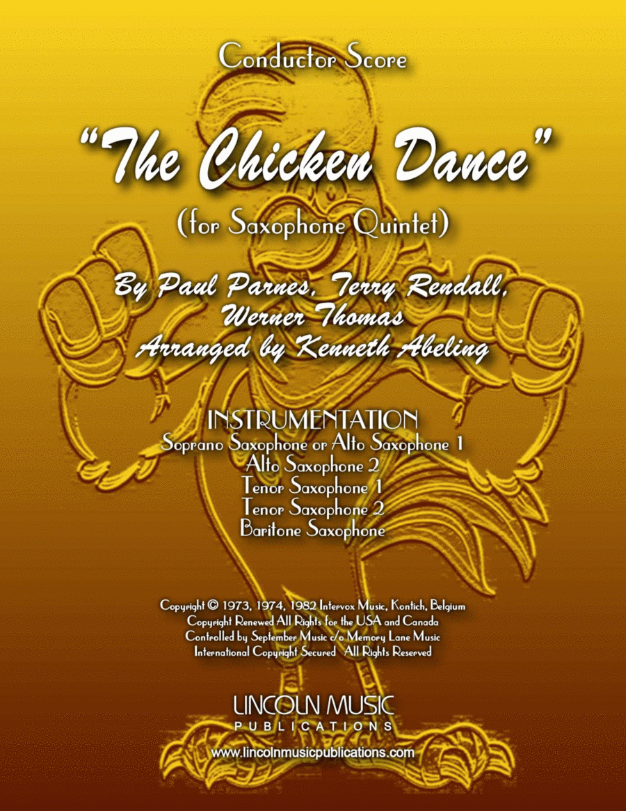 The Chicken Dance Saxophone Quintet scores gallery preview page 1