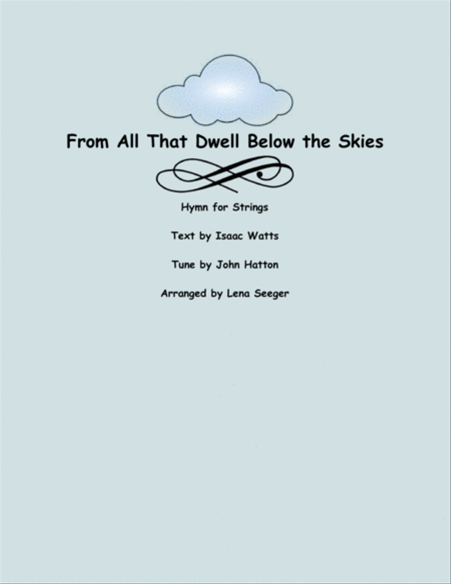 From All That Dwell Below the Skies String Quartet scores gallery preview page 1