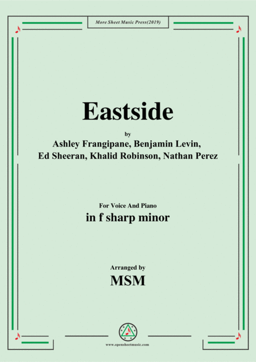 Eastside,in f sharp minor,for Voice And Piano